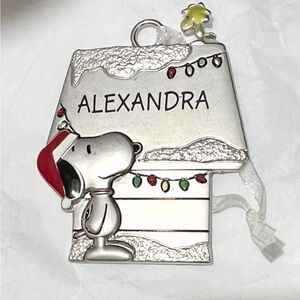 ALEXANDRA Snoopy and Woodstock Hallmark Ornament
